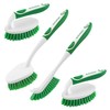 Scrub Brush Set of 4 Pack, Heavy Duty Shower Cleaning