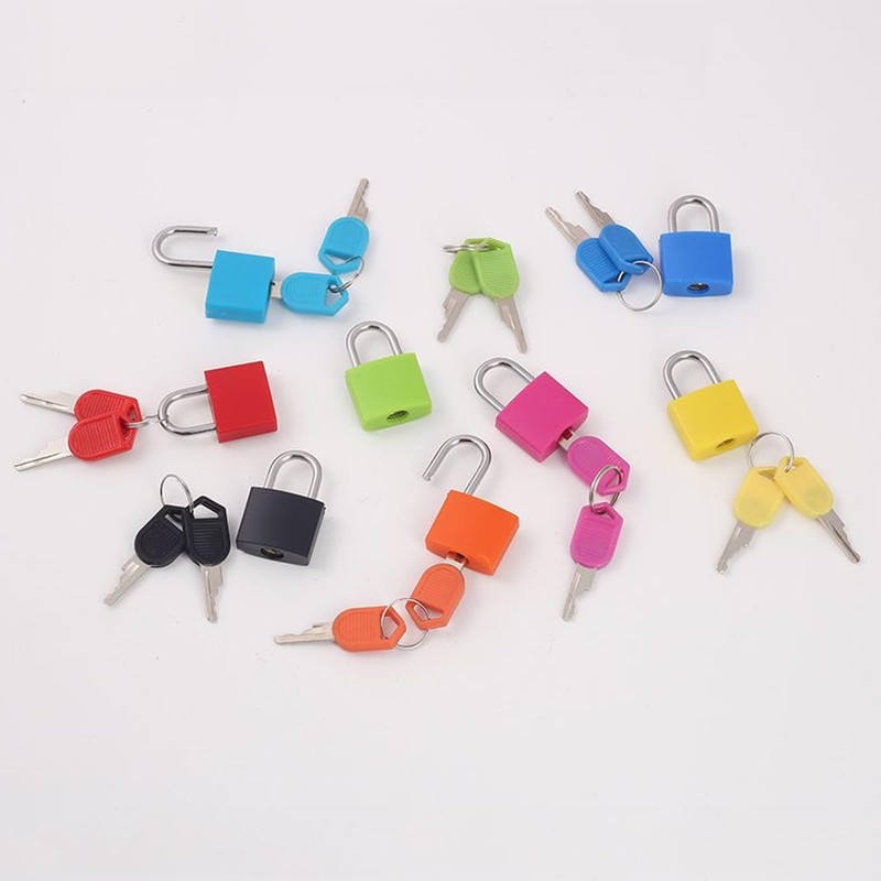 Yesmin 2 Pcs Luggage Lock with Key,Mini Padlock Luggage Lock