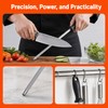 Honing Steel 31.5cm, Stainless Steel Sharpening Rod with Non-Slip Handle
