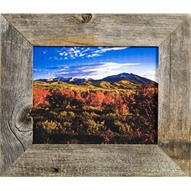 Rustic Barnwood Picture Frame - Homestead series, Made from 100% Reclaimed Barn Wood, Made in USA (2 Inch Wide Frame, 12x18)