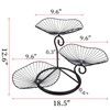 CUKE2BEET 3 Tier Fruit Basket, Multi Tier Fruit Holder Countertop