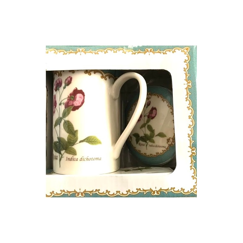 Kent Pottery 2PC Mug With Matching Lid - Rosa Indica
