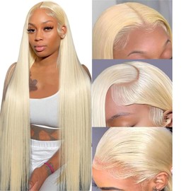 613 Lace Front Wig Human Hair Pre Plucked Blonde Wig 180% Density 13x6 Straight HD Lace Frontal Wig Glueless Wigs Human Hair With Baby Hair 20 Inch