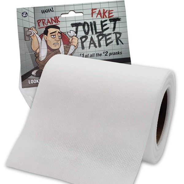 No Tear' Funny Prank Toilet Paper - Impossible to Rip -Fake Novelty Stuff for Adults and Kids - Gag Non Rip Paper - Hilarious and Shocking Joke that will have your Friends and Family in Stitches