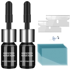 AODA Windshield Repair Kit, 2 Pack Car Windshield Crack Repair Kit, Rock Chip Repair Kit Windshield for Chips, Cracks, Bulls-Eye & Star-Shape Cack