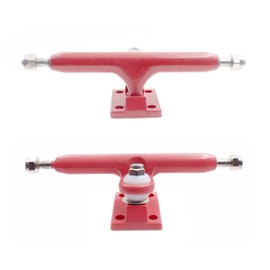 SPITBOARDS 34 mm Fingerboard Pro Trucks by, Real Lock Nuts, Rubber O-Ring Urethane Bushings, Optimised Hanger, Width 34 mm, for Fingerboard Tuning & Assembling (Red)