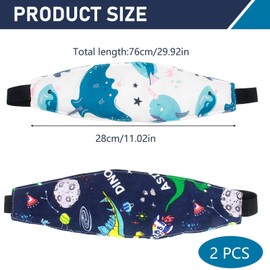 Pack of 2 Head Holder, Child Seat, Car, Adjustable Headband for Child Seats, Headrest for Babies, Head Posture, Child Seat, Car Headrest, Children, Neck Support with Belt Protection for Safe Sleep in