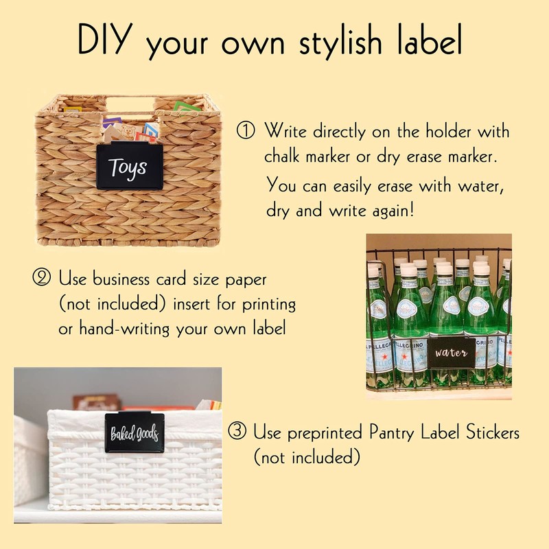 Basket Labels Clip on | Label Holders for Basket or