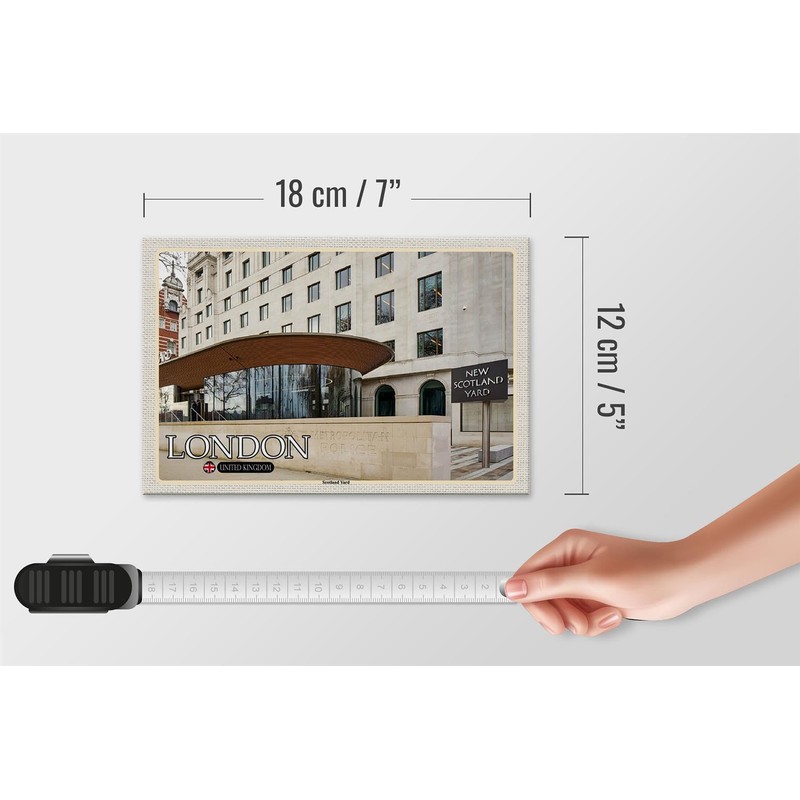 Wooden Sign Cities London Scotland Yard UK 18x12cm Gifts Sign