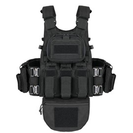 BOMTURN Great Tactical Outdoor Vest for Men Multifunctional Modular Molle Vest With Metal Buckles