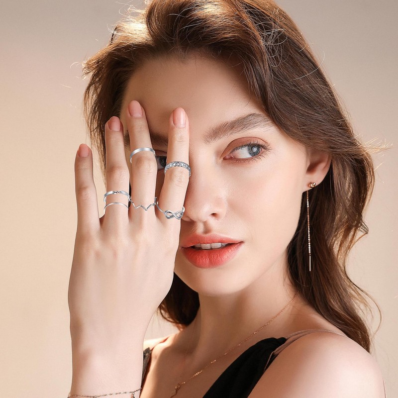 TYGFRT 22 Adjustable Rings, 1 Storage Bag, Ladies Thumb Ring,