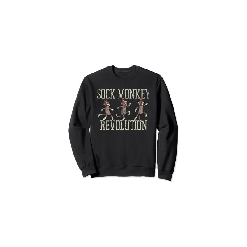 Sock Monkey Revolution Vintage Distressed Sweatshirt