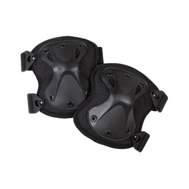 KombatUK Spec-Ops Armour Knee Pads (Black). Hard X-Shell. Elasticated Straps with Velcro.