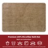 Vinsani Bath Mat Non Slip Bathroom Mat Thickened Fluffy Microfiber
