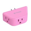 TROND Pink Outlet Extender - Multi Plug Outlet with 3-Prong