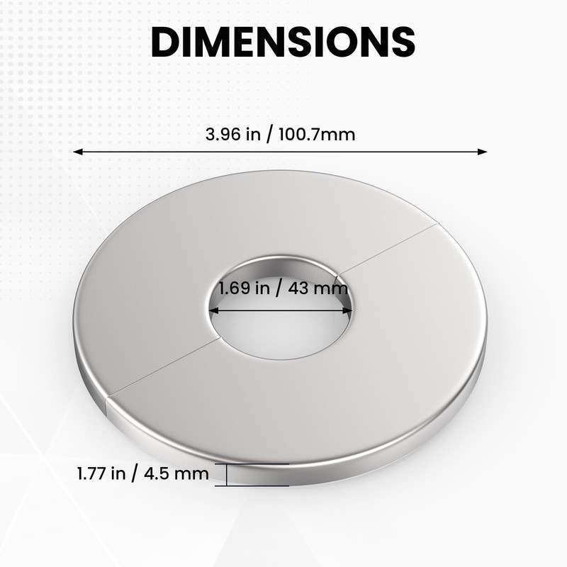 Wall Split Flange, HONSNKS 3Pcs Self Adhesive Round Escutcheon Plate