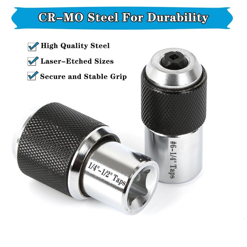 Saipor 2pcs Tap Socket Set, 3/8" Drive Tap Extractor Tool