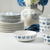 Stone Lain Fiore 8-Piece Bowl Set New Bone China, Blue