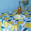Trimming Shop Polyester Printed Tablecloth 60" x 84" Rectangular Lemon