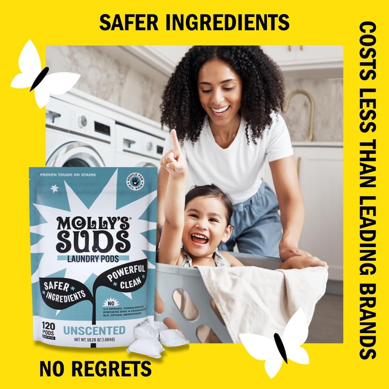 Molly's Suds Laundry Detergent Pods | Clean Detergent for Sensitive