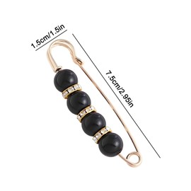 Pack of 5 Sweater Scarf Clips, Vintage Brooches Women's Brooch Pearl Brooches Vintage Pearl Brooch Jumper Pins Brooches for Women Girls Clothing Decoration Safety Pin Brooch Clips, 1, Metal, No