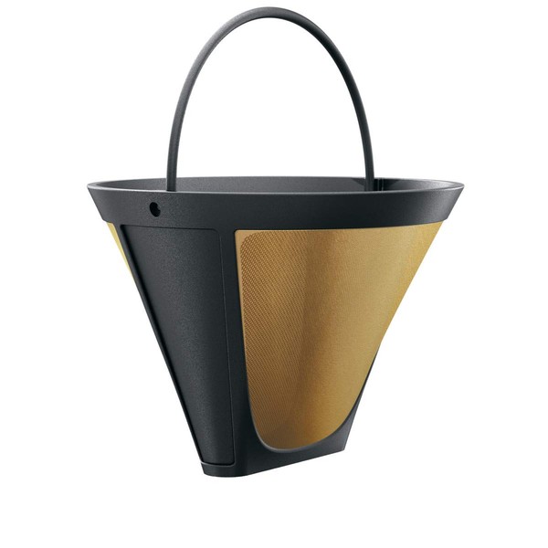 Braun Gold Tone Permanent Coffee Filter, Reusable #4 Cone Shaped, No Paper Filter Needed, Fits Coffee Makers Series 7 & Series 9, BRSC002
