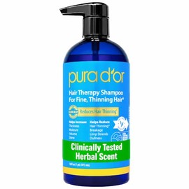 Pura Dor Hair Loss Prevention Therapy Premium Organic Argan Oil Shampoo, 16 Fluid Ounce                                                               