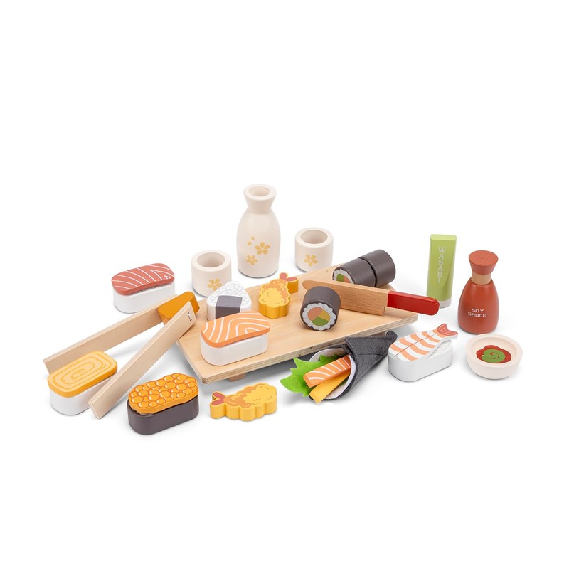 Woet® – Cibo Giocattolo Sushi in Legno per Bambini –