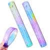 LIQWEI Pack of 2 Rulers Flexible 30 cm, Ruler Flexible