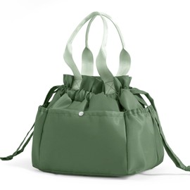 Mum's memory Cute Lunch Bag For Women Reusable Large Insulated Drawstring Lunch Bag Stain-Resistant And Water-Repellent Lunch Bag For Office Work Picnic Portable Lunch Bag