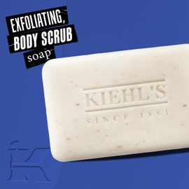 Kiehl's Ultimate Man Body Scrub Exfoliating Bar Soap, Energizing Body Wash for Men’s Skin, Cleanses & Exfoliates Dirt and Oil, with Oat Bran & Pumice, Smooth Rough Skin - 7 oz