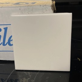 Florida Tile 1 pc. White Matte Ceramic Tile: 4-3/8" by Florida Tile Co.  New Old Stock Rare