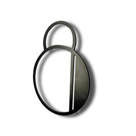 NACH Black 6 Inch Steel Floating House Numbers - Style 8 with Mounting Hardware
