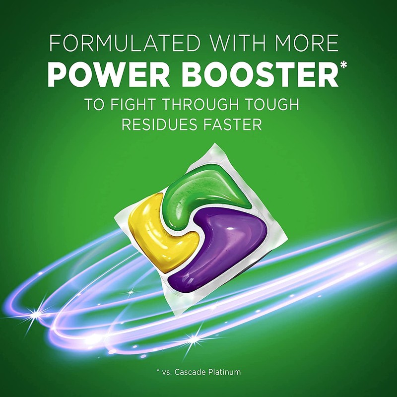 Cascade Platinum Power Boost Dishwasher Pods, Dishwasher Detergent, Dishwasher Soap,