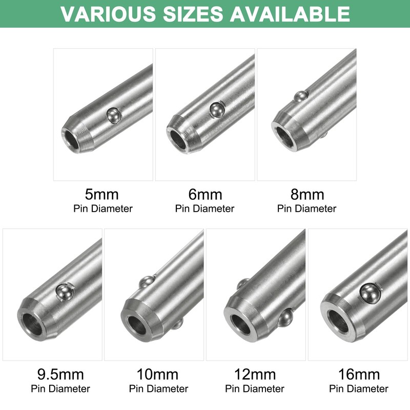 M METERXITY Pack of 2 T-Handle Locking Pins, 1/4 Inch