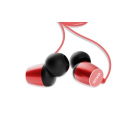 Aiwa ESTM-30RD Stereo Headphones with Multicontroller and Microphone Compatible with All Mobile Devices - Red