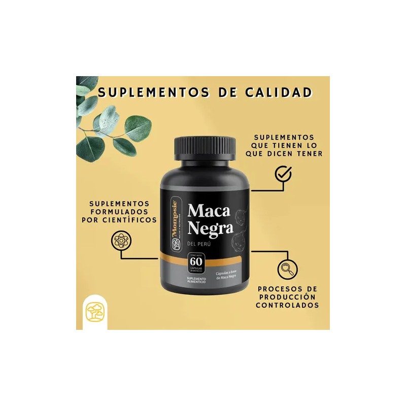 Maca Negra: Suplemento para Hombres con 60 Cápsulas de Momosie