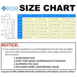 DCCDU Medical Compression Pantyhose for Women Support 20-30 mmHg Treatment Swelling, Edema Varicose Veins Waist high Compression Stockings