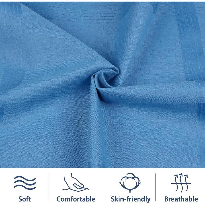 Men's Pure Cotton Handkerchiefs with Hem, Bulk Set Hankies -