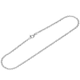 NKlaus Anklet 925 Sterling Silver 26 cm Double Anchor Chain Women's Anklet Foot Jewellery 12532, Sterling Silver, No gemstone