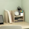 Furinno Hermite Wood Desktop Book and Home Office Supplies Storage