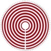 MACTING Christmas Tree Skirt 24" Red White Striped Tree Mat