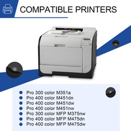 305A Toner Cartridge Compatible for 305A Black Toner Cartridges CE410A for 300 Color M351a, 400 Color M451dw M451dn M451nw, 400 Color MFP M475dn M475dw, Black(2 Pack)