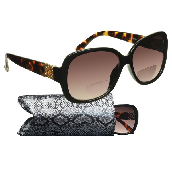 proSPORT Bifocal Reading Sunglasses for Women Gold Kate Designer Oversize