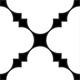 HomeRoots 7" X 7" Black And White Tri Peel And Stick Tiles