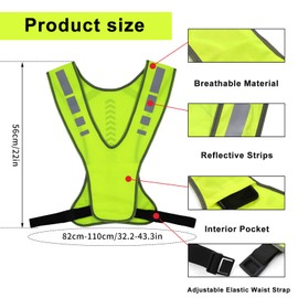 ElevaPulse High Visibility Vest, Adult Reflective Safety Vest, One Size, Ideal for Traffic Workers, Outdoor Activities, Industrial and Construction Work (Pack of 1)