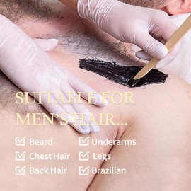 Maxpearl 2.5LB Hard Wax Beads for Hair Removal, Men’s Coarse Hair Formula - Brazilian Waxing, Sensitive Skin, Face, Underarms, Legs, Back, Chest and More, with 20 Applicators, Black