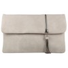 Girly HandBags Zipper Flap Clutch Bag -- Grey