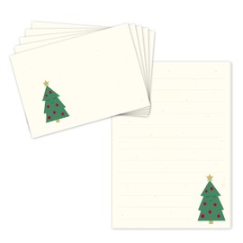Writing Paper Set for Children "Christmas Tree" DIN A5 Lined Includes 20 Matching Envelopes / Christmas Writing Paper Set Christmas / Wish List