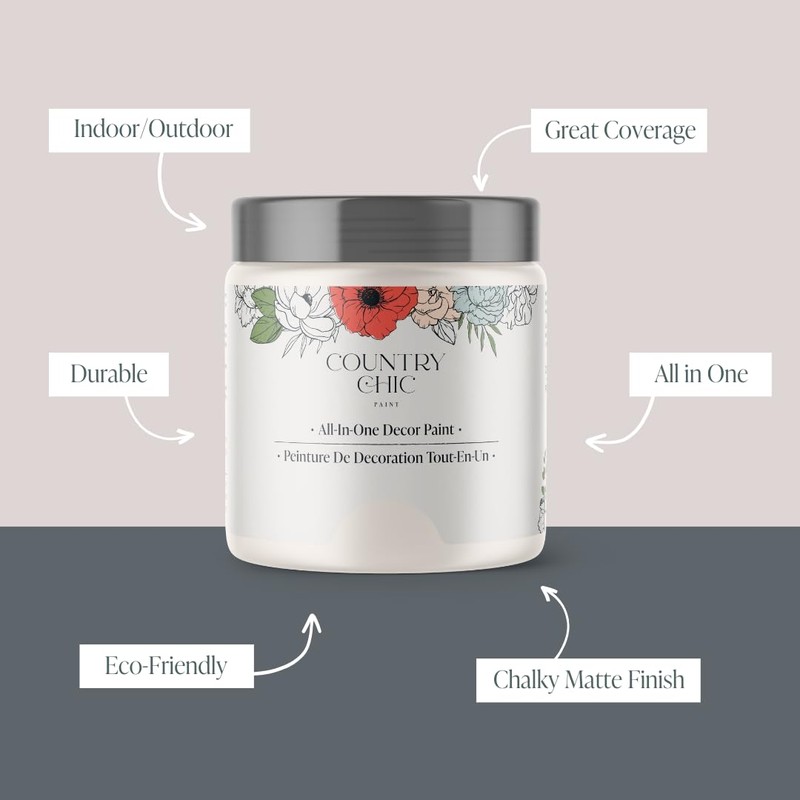 Country Chic All-in-One Chalk Paint for Furniture, Cabinets, Home Decor,